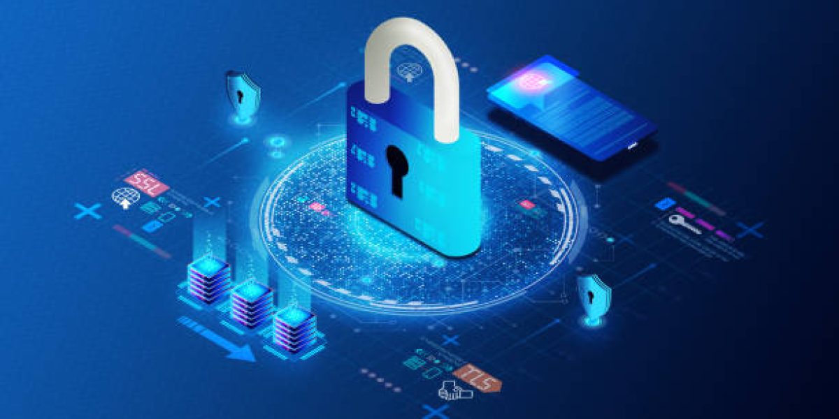 Transport Layer Security Concept - TLS and SSL Encryption - Cryptographic Protocols that Provide Communications Security over a Digital Network - 3D illustration