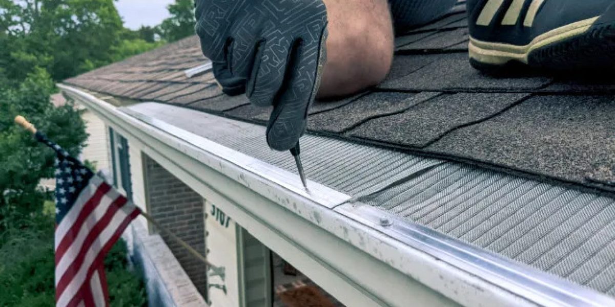 easy_on_gutter_guard_leaf_debris_clogging_how_to_diy_install_your_own_costco_finds_affordable_simple_beginner_mesh_metal_honest_review_metal_punch_screw